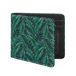 Watercolor Tropical Leaf Pattern Print Bifold Wallet