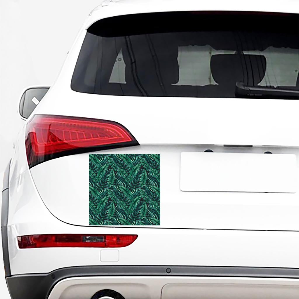 Watercolor Tropical Leaf Pattern Print Car Sticker