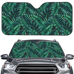 Watercolor Tropical Leaf Pattern Print Car Windshield Sun Shade