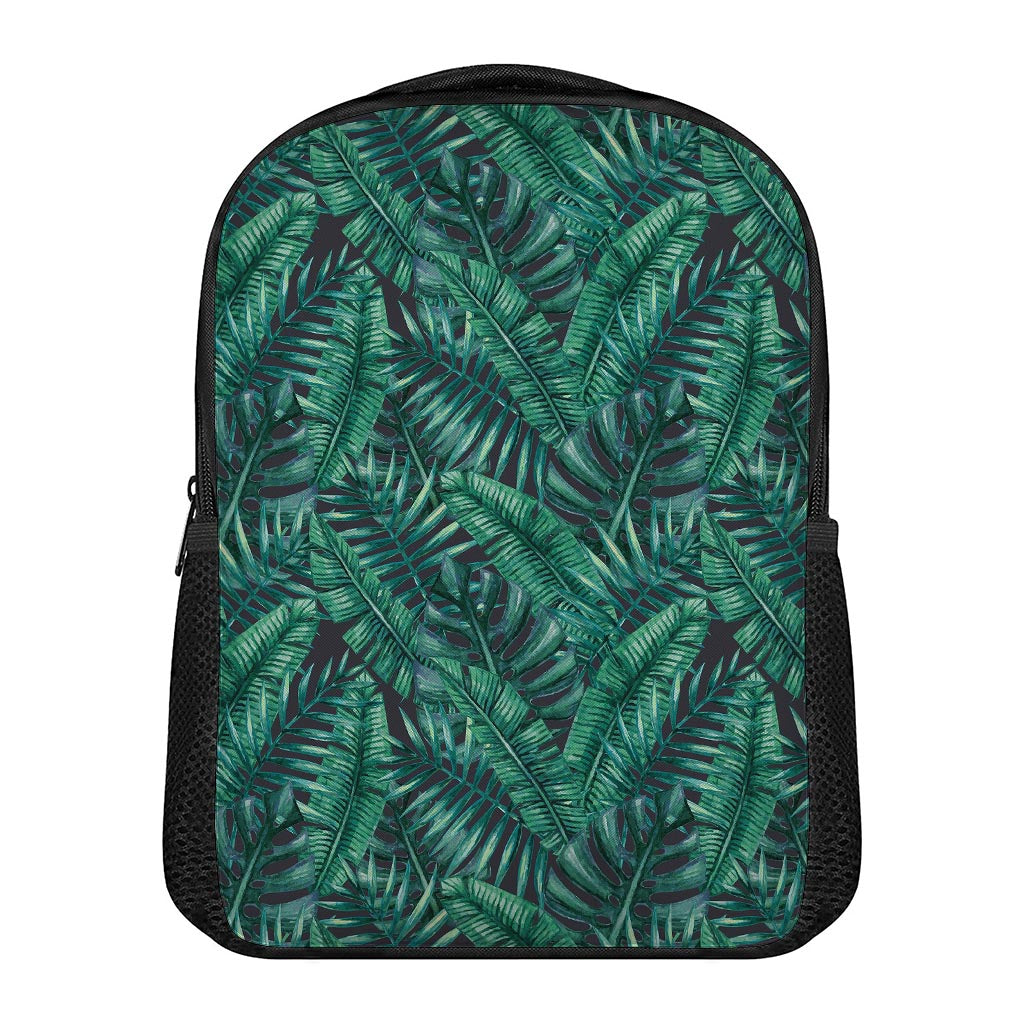 Watercolor Tropical Leaf Pattern Print Casual Backpack