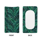 Watercolor Tropical Leaf Pattern Print Changing Pad Cover