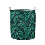 Watercolor Tropical Leaf Pattern Print Collapsible Laundry Basket