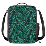 Watercolor Tropical Leaf Pattern Print Crossbody Lunch Bag