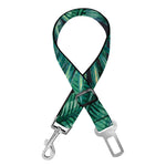 Watercolor Tropical Leaf Pattern Print Dog Seat Belt