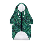 Watercolor Tropical Leaf Pattern Print Dog Zip Up Hoodie