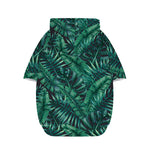 Watercolor Tropical Leaf Pattern Print Dog Zip Up Hoodie