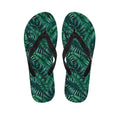 Watercolor Tropical Leaf Pattern Print Flip Flops