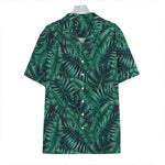 Watercolor Tropical Leaf Pattern Print Hawaiian Shirt