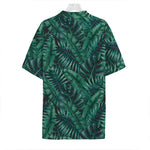 Watercolor Tropical Leaf Pattern Print Hawaiian Shirt