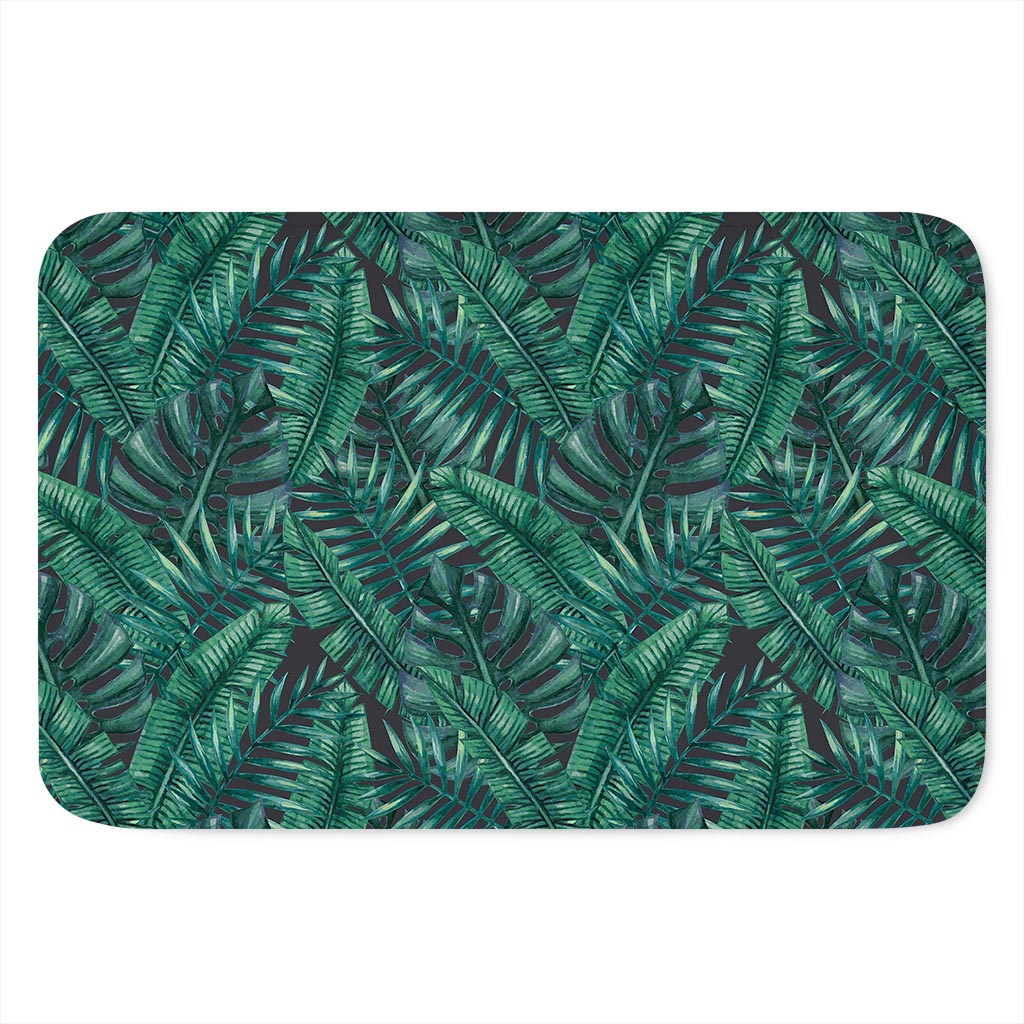 Watercolor Tropical Leaf Pattern Print Indoor Door Mat