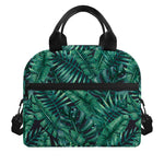Watercolor Tropical Leaf Pattern Print Insulated Lunch Bag