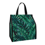 Watercolor Tropical Leaf Pattern Print Insulated Lunch Tote