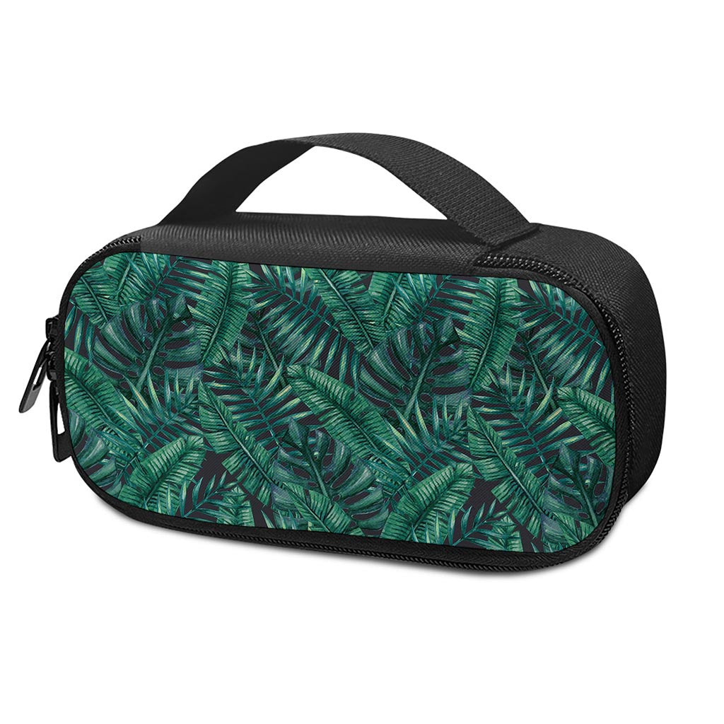 Watercolor Tropical Leaf Pattern Print Insulin Cooler Travel Case