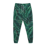 Watercolor Tropical Leaf Pattern Print Jogger Pants