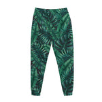 Watercolor Tropical Leaf Pattern Print Jogger Pants