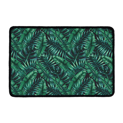 Watercolor Tropical Leaf Pattern Print Kitchen Mat