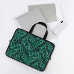 Watercolor Tropical Leaf Pattern Print Laptop Sleeve With Handle