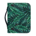 Watercolor Tropical Leaf Pattern Print Leather Bible Cover