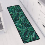 Watercolor Tropical Leaf Pattern Print Long Kitchen Mat