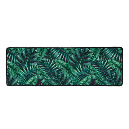Watercolor Tropical Leaf Pattern Print Long Kitchen Mat