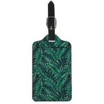 Watercolor Tropical Leaf Pattern Print Luggage Tag
