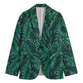 Watercolor Tropical Leaf Pattern Print Men's Blazer