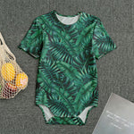 Watercolor Tropical Leaf Pattern Print Men's Bodysuit