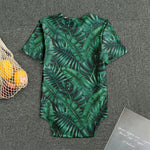 Watercolor Tropical Leaf Pattern Print Men's Bodysuit