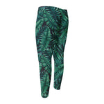 Watercolor Tropical Leaf Pattern Print Men's Compression Pants
