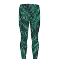 Watercolor Tropical Leaf Pattern Print Men's Leggings