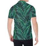 Watercolor Tropical Leaf Pattern Print Men's Shirt