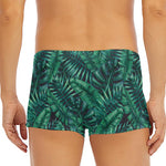 Watercolor Tropical Leaf Pattern Print Men's Short Boxer Briefs