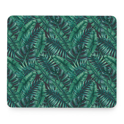 Watercolor Tropical Leaf Pattern Print Mouse Pad