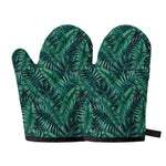 Watercolor Tropical Leaf Pattern Print Oven Mitts