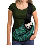 Watercolor Tropical Leaf Pattern Print Pet Sling Carrier