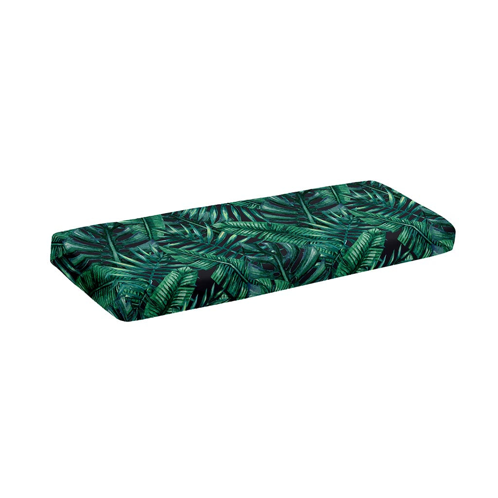 Watercolor Tropical Leaf Pattern Print Piano Keyboard Cover