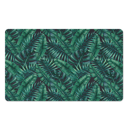 Watercolor Tropical Leaf Pattern Print Polyester Doormat
