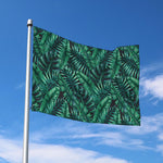 Watercolor Tropical Leaf Pattern Print Polyester Flag