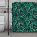 Watercolor Tropical Leaf Pattern Print Polyester Shower Curtain