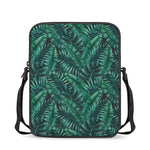 Watercolor Tropical Leaf Pattern Print Rectangular Crossbody Bag
