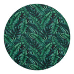 Watercolor Tropical Leaf Pattern Print Round Blanket