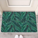 Watercolor Tropical Leaf Pattern Print Rubber Doormat