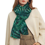 Watercolor Tropical Leaf Pattern Print Scarf