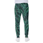 Watercolor Tropical Leaf Pattern Print Scuba Joggers