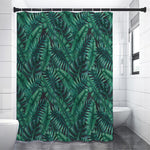 Watercolor Tropical Leaf Pattern Print Shower Curtain