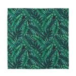 Watercolor Tropical Leaf Pattern Print Silk Bandana