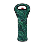 Watercolor Tropical Leaf Pattern Print Single Neoprene Wine Tote