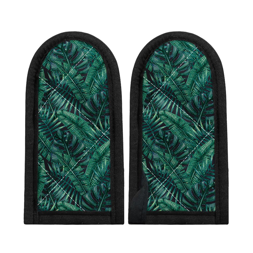 Watercolor Tropical Leaf Pattern Print Skillet Handle Cover