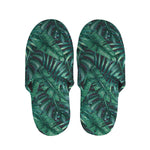 Watercolor Tropical Leaf Pattern Print Slippers