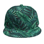 Watercolor Tropical Leaf Pattern Print Snapback Cap